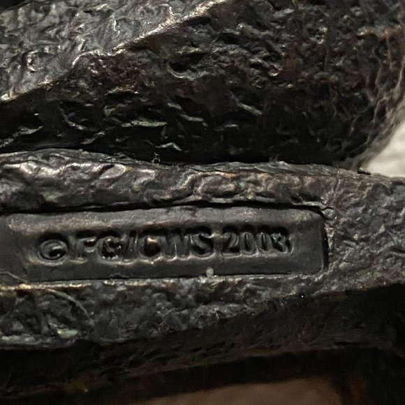 Collection Piece Friendship Loving Arms #33002 Sculpture Hand Made Cubist Metal - Picture 8 of 8